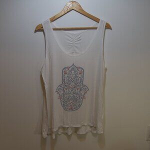 GAIAM Yoga Printed Tank with Hamsa Design XL